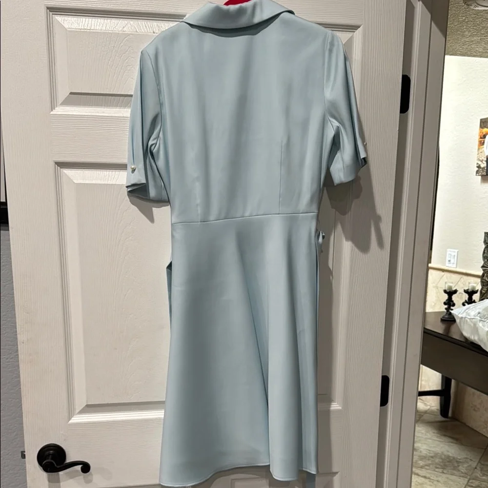 Preston & York Blue Wrap Dress - Picture 4 of 4